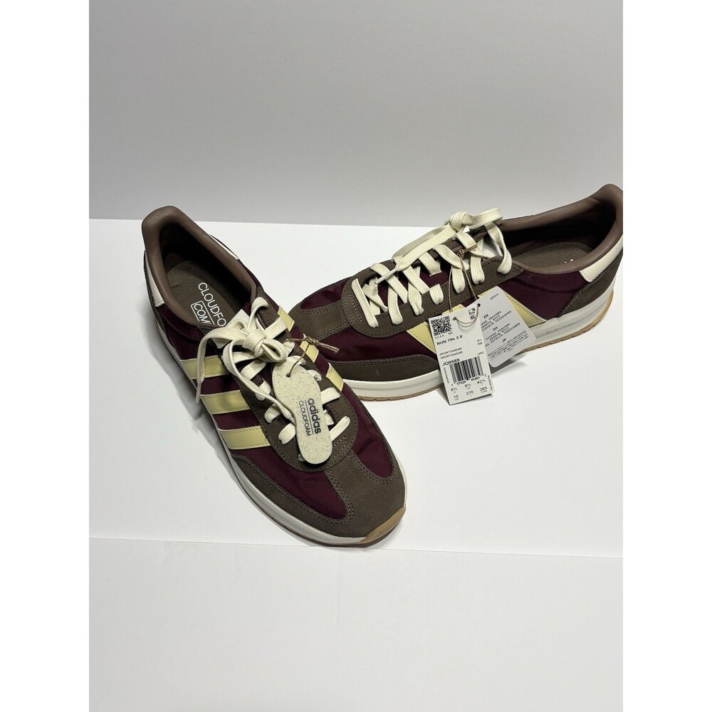 adidas Women’s Run 70s 2.0 Retro Runner Sneakers - Burgundy & Brown Size 10